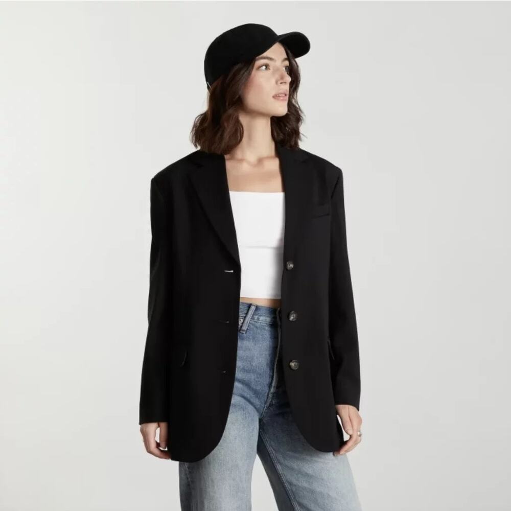 Everlane The 80's Blazer Black Women's Size 4 NWT